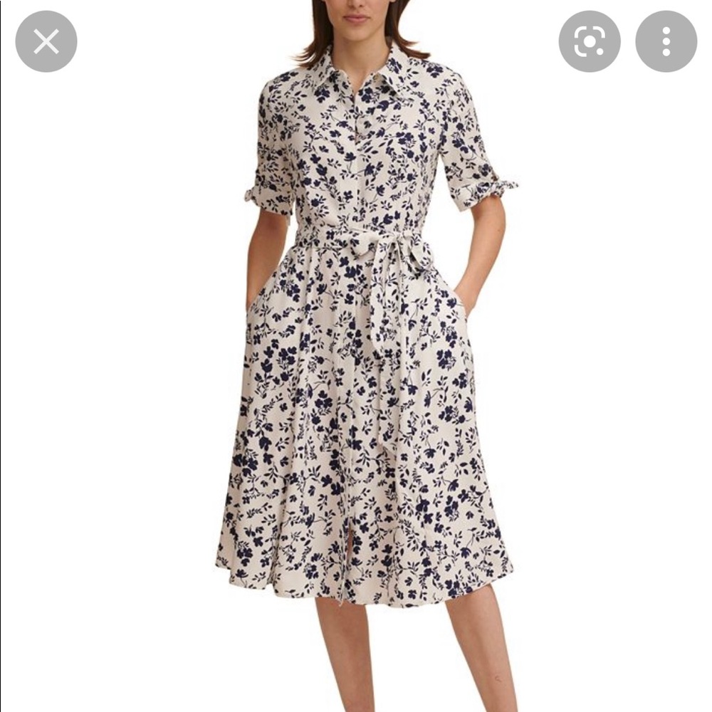 NWT Calvin Klein Shirt Dress, size 2 ***DIFFERENT PATTERN FROM MODEL***
